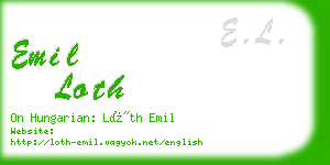 emil loth business card